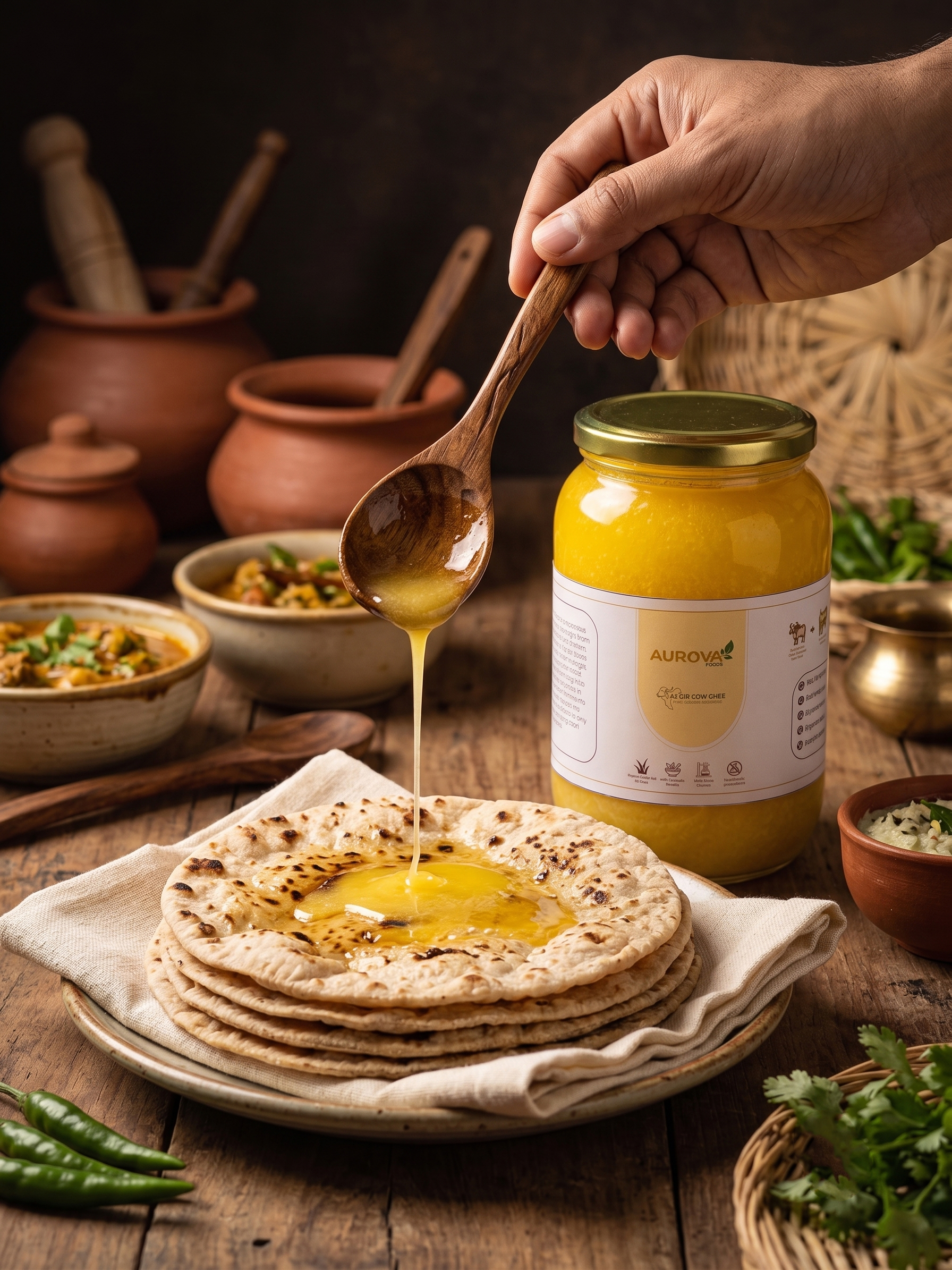Ghee on Roti